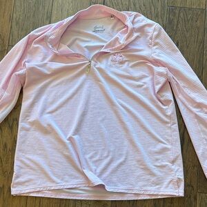 Swing Bette and Court Pink Long Sleeve Quarter-Zip Top Kissing Camels 🐫